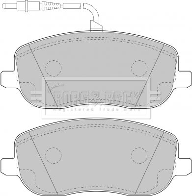 BORG & BECK Комплект тормозных колодок, дисковый тормоз BBP1826